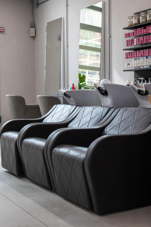 Elegant salon wash units